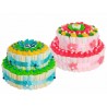 TARTA INFANTIL DECORATIVA DE GOLOSINAS SURTIDAS 2 BASES EN BOLSA CELOFÁN 1100 GR. APROX.