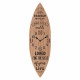 RELOJ PARED TABLA SURF FRASES MADERA 20X4X70 CM.