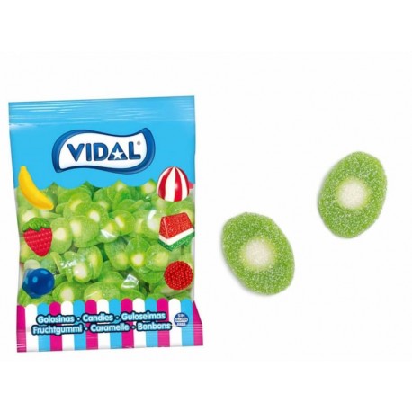 LOTE 500 UNIDADES GOLOSINAS RODAJAS KIWI PICA PICA VIDAL ÁCIDAS (2 BOLSAS DE 250 UNID.) SIN GLUTEN