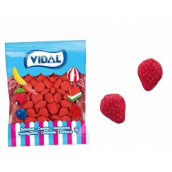 LOTE 500 UNIDADES GOLOSINAS FRESAS ROJAS AZÚCAR VIDAL (2 BOLSAS DE 250 UNID.) SIN GLUTEN