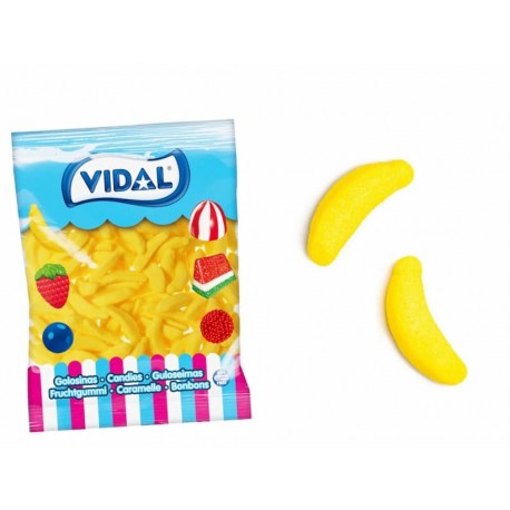 LOTE 2 KG. GOLOSINAS BATIDAS BANANAS AZÚCAR VIDAL (2 BOLSAS DE 1KG.) SIN GLUTEN