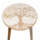 MESA DECORATIVA REDONDA ÁRBOL DE LA VIDA MADERA 39X39X47 CM.