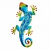 APLIQUE ADORNO PARED LAGARTO MULTICOLOR METAL 28X15X1 CM.