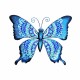 ADORNO PARED MARIPOSA AZUL METAL 24X0.50X19 CM.