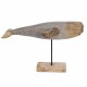 FIGURA BALLENA CON BASE MADERA 55.50X22X32 CM.