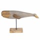 FIGURA BALLENA CON BASE MADERA 55.50X22X32 CM.