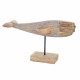 FIGURA BALLENA CON BASE MADERA 44X18X25.50 CM.
