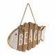 ADORNO COLGANTE PEZ PLAYA BEACH MADERA 39.5X2.50X16 CM.