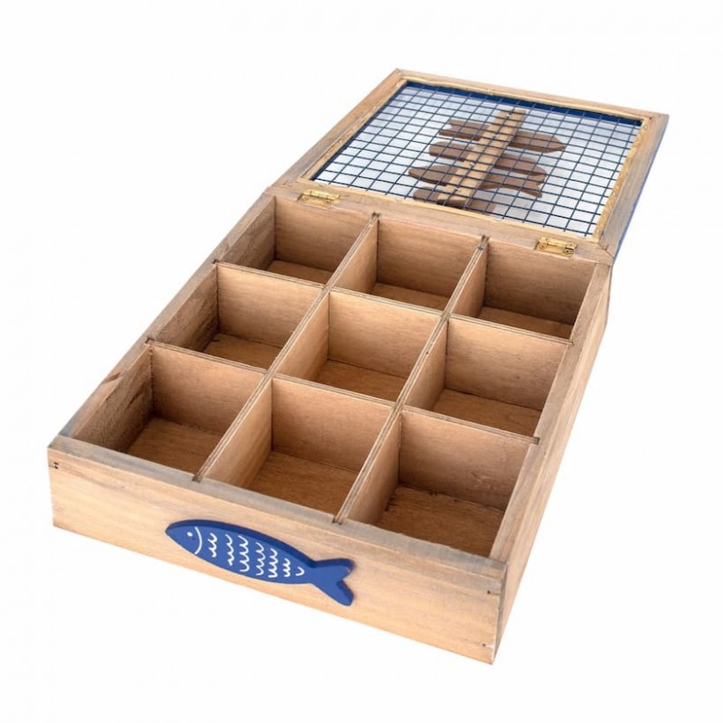 Caja de madera para infusiones y té 24 compartimentos