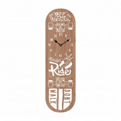 RELOJ PARED PATINETE SKATE MADERA 20X4X70 CM.