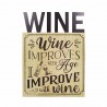 ADORNO PARED VINO CON FRASE ORIGINAL METAL 30.50X0.50X40 CM.