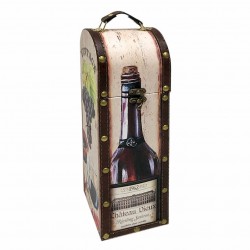 CAJA VINO BOTELLERO MADERA 11X11X36 CM.