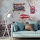 ADORNO PARED GARRAFA LATA ACEITE MOTOR METAL RETRO 35X12.5X52 CM.