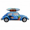 ADORNO PLACA PARED COCHE SURF AZUL METAL RETRO 50X0.50X25 CM.