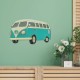 ADORNO PARED FURGONETA AZUL METAL RETRO 50X5.5X30 CM.