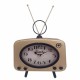 RELOJ SOBREMESA TELEVISIÓN RETRO METAL 22X7.5X17 CM.