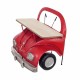 ADORNO PARED COCHE ESTANTERIA ROJO METAL RETRO 35X22X33 CM.