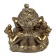 FIGURA GANESHA SENTADA RESINA DORADO 14X13X15 CM.