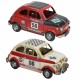 SET 2 FIGURAS COCHE CARRERAS RETRO METAL 27X12X12 CM.