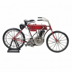 FIGURA BICICLETA RETRO HOJALATA Y RESINA 31X7X6.5 CM.
