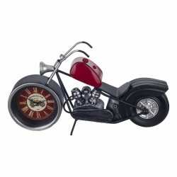 RELOJ SOBREMESA MOTO RETRO METAL 36X7.5X20 CM.