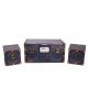 SET 3 CAJAS RADIO RETRO MADERA 30X15.50X15.50 CM.