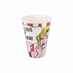 CUBO VASO PALOMITERO PALOMITAS MARILYN MONROE FIBRA DE BAMBÚ RETRO 12.50X12.50X15.50 CM.