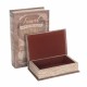 SET 2 CAJAS LIBRO VOLANDO ALREDEDOR DEL MUNDO MADERA 18X7X27 CM.