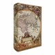 CAJA LIBRO MAPA DEL MUNDO MADERA 11X5X17 CM.