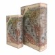 SET 2 CAJAS LIBRO MUNDO DM FORRADO POLY 18X7X27 CM.