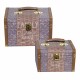 SET 2 CAJAS FAMILIA MADERA 25.50X16.50X16.50 CM.