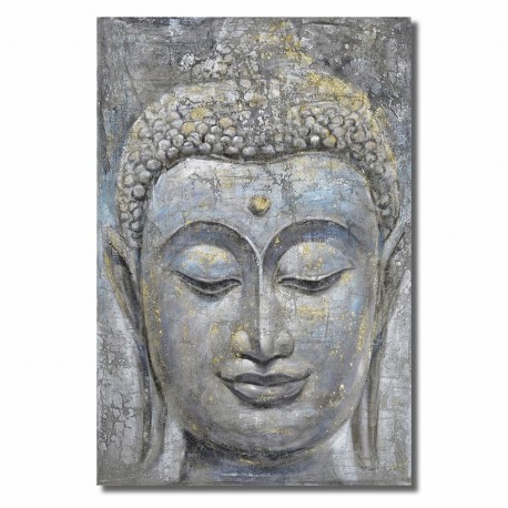 CUADRO CARA BUDA PINTURA 80X3X120 CM.
