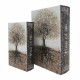 SET 2 CAJAS LIBRO ÁRBOL DE LA VIDA MADERA ORIENTAL 18X7X27 CM.