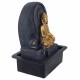 FUENTE BUDA CON LUZ RESINA ORIENTAL 30X22X37 CM.