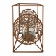 PORTAVELAS T-LITE ÁRBOL DE LA VIDA METAL Y VIDRIO OREINTAL 13.5X13.50X20 CM.
