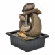 FUENTE GEOMÁNTICA RESINA 21X17.5X25 CM.