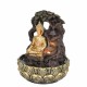 FUENTE BUDA CON LUZ RESINA ORIENTAL 20X20X26 CM.