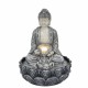 FUENTE BUDA CON LUZ RESINA ORIENTAL 20X20X27 CM.