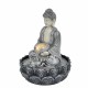 FUENTE BUDA CON LUZ RESINA ORIENTAL 20X20X27 CM.