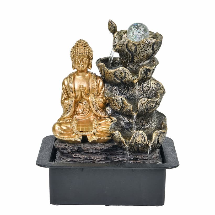 Set de 4 velas decorativas de Buda para meditación y relajación