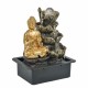 FUENTE BUDA DORADO RESINA ORIENTAL 30X22X39 CM.