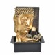 FUENTE BUDA DORADO CON LUZ RESINA ORIENTAL 30X22X39 CM.