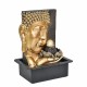 FUENTE BUDA DORADO CON LUZ RESINA ORIENTAL 30X22X39 CM.