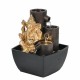 FUENTE GANESHA CON LUZ RESINA ORIENTAL 13X12.5X18 CM.