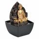 FUENTE BUDA DORADO CON LUZ RESINA ORIENTAL 13X12.50X18 CM.