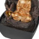 FUENTE BUDA DORADO CON LUZ RESINA ORIENTAL 13X12.50X18 CM.