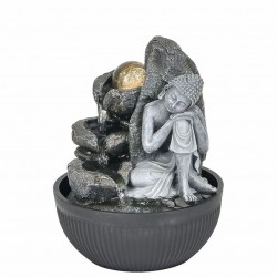 FUENTE BUDA RESINA ORIENTAL 21X21X26 CM.