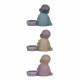SET 3 FIGURAS BUDAS LEYENDO RESINA 12X7X10 CM.