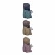 SET 3 FIGURAS BUDAS LEYENDO RESINA 12X7X10 CM.