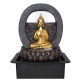 FUENTE BUDA DORADO CON LUZ RESINA ORIENTAL 30X22X40 CM.